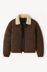 Sherpa Puffer Jacket - British Tan